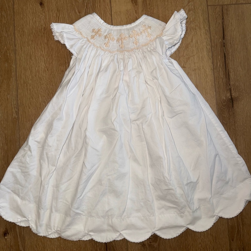 Smock Dress with Cross Detail